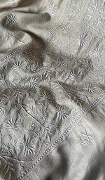 Load image into Gallery viewer, Amisha Women's Lakhnavi Handcrafted Chanderi Silk Chikankari Full Suit Material - HONC0253717