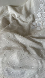 将图像加载到图库查看器中, Jazba Women's Lakhnavi Handcrafted Mul Chanderi Unstitched Kurta And Dupatta Set - HONC0298601