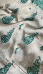 Load image into Gallery viewer, Women's Lakhnavi Handcrafted Mul Chanderi Unstitched Kurta And Dupatta Set - HONCO278136
