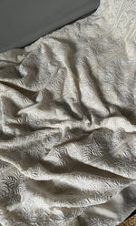 Load image into Gallery viewer, Women's Lakhnavi Handcrafted Pure Silk Georgette Chikankari Kurta And Dupatta Set- HONC0282006