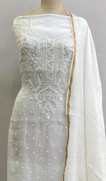 Load image into Gallery viewer, Women's Lakhnavi Handcrafted Mul Chanderi Kurta And Dupatta Set - HONC0188945