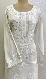 Load image into Gallery viewer, Women's Lakhnavi Handcrafted Modal Cotton Chikankari Kurta And Palazzo Set - HONC01666487