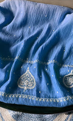 将图像加载到图库查看器中, Tripty Women's Lakhnavi Handcrafted Mul Chanderi Semi - Stitched Anarkali And Dupatta Set - HONC0351524