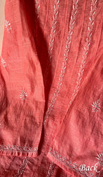 将图像加载到图库查看器中, Women's Lakhnavi Handcrafted Linen Cotton Semi -Stitched Anarkali And Dupatta Set - HONC0246483