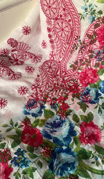 将图像加载到图库查看器中, Women's Lakhnavi Handcrafted Cotton Chikankari Unstitched Kurti Fabric - HONC0284315