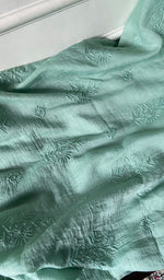 Load image into Gallery viewer, Women's Lakhnavi Handcrafted Mul Chanderi Unstitched Chikankari Full Suit Material - HONC0345050