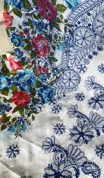 将图像加载到图库查看器中, Women's Lakhnavi Handcrafted Cotton Chikankari Unstitched Kurti Fabric - HONC0284335