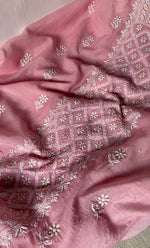 将图像加载到图库查看器中, Rishana Women's Lakhnavi Handcrafted Mul Chanderi UnStitched Kurta And Dupatta Set - HONC0318517