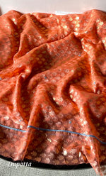 Load image into Gallery viewer, Women's Lakhnavi Handcrafted Chanderi Silk Unstitched Kurta And Dupatta Set - HONC0324542