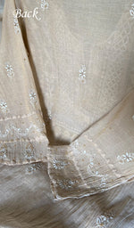 Load image into Gallery viewer, Women's Lakhnavi Handcrafted Tissue Chanderi Semi-Stitched Kurta And Dupatta Set - HONC0352165