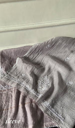 Load image into Gallery viewer, Women's Lakhnavi Handcrafted Mul Chanderi i Semi- stitched Kurta And Dupatta Set- HONC0362577