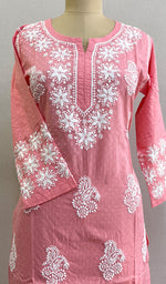Load image into Gallery viewer, Cotton Pink Lucknowi Chikankari kurtas