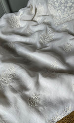 Load image into Gallery viewer, Women's Lakhnavi Handcrafted Mul Chanderi Unstitched Kurta And Dupatta Set- HONC0310193