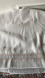 Load image into Gallery viewer, Women's Lakhnavi Handcrafted Mul Chanderi Semi - stitched Kurta And Dupatta Set- HONC0314870