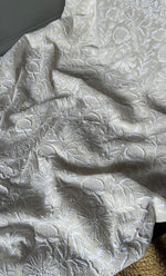 Load image into Gallery viewer, Women's Lakhnavi Handcrafted Pure Silk Georgette Chikankari Kurta And Dupatta Set- HONC0289957