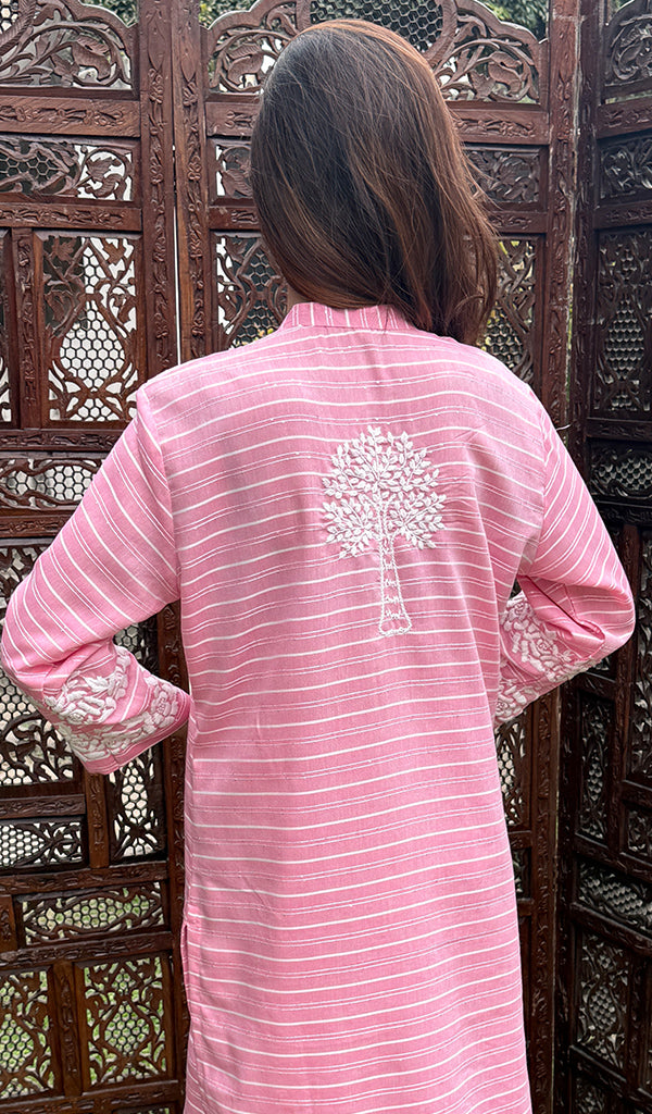 Amanat Women's Lucknowi Handcrafted Cotton Chikankari Kurti - HONC0274390