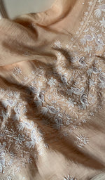 Load image into Gallery viewer, Tazeen Women's Lakhnavi Handcrafted Mul Chanderi Kurta And Dupatta Set - HONC02185565