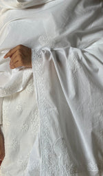 Load image into Gallery viewer, Women's Lucknowi Handcrafted Cotton Chikankari Stoles - HONC0198480