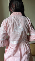 Load image into Gallery viewer, Women's Lakhnavi Handcrafted Cotton Chikankari Kurta And Palazzo Set - HONC0290433