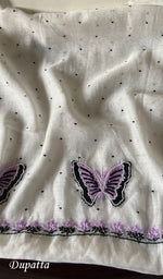 Load image into Gallery viewer, Titlee Women's Lakhnavi Handcrafted Mul Chanderi Kurta And Dupatta Set - HONC0269305