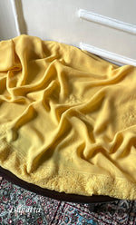 将图像加载到图库查看器中, Women's Lakhnavi Handcrafted Viscose Georgette Chikankari Full Suit Material - HONC0299915