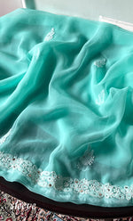 Load image into Gallery viewer, Women's Lucknowi Handcrafted Faux-Georgette Chikankari Suit Material - HONC0263368