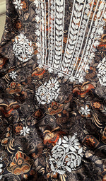 Load image into Gallery viewer, Women's Lakhnavi Handcrafted Cotton Chikankari Unstitched Kurti Fabric - HONC0268840