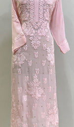 Load image into Gallery viewer, Aaliya Women's Lucknowi Handcrafted Crepe Chikankari Kurti - HONC0193271