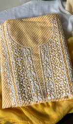 Load image into Gallery viewer, Alisha Women's Lakhnavi Handcrafted Cotton Unstitched Kurta And Dupatta Set - HONC0242686