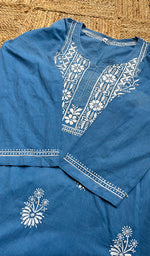 将图像加载到图库查看器中, Women's Lucknowi Handcrafted Cotton Chikankari Kurti - HONC0301076