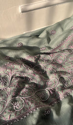 将图像加载到图库查看器中, Women's Lakhnavi Handcrafted Mul Chanderi Unstitched Kurta And Dupatta Set - HONC0287727