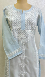 Load image into Gallery viewer, Zoyaa  Women's Lucknowi Handcrafted Cotton Chikankari Kurti - HONC0164399