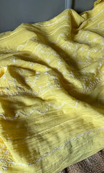 Load image into Gallery viewer, Women's Lakhnavi Handcrafted Mul Chanderi Semi - Stitched Kurta And Dupatta Set - HONC0308701