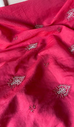 将图像加载到图库查看器中, Women's Lakhnavi Handcrafted Mul Chanderi Chikankari Full Suit Material - HONC0271165