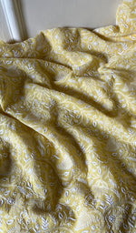 Load image into Gallery viewer, Women's Lakhnavi Handcrafted Pure Silk Georgette Chikankari Suit Material - HONC0260898