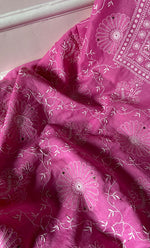 Load image into Gallery viewer, Women's Lakhnavi Handcrafted Maheshwari Mul Chanderi Kurta And Dupatta Set - HONC0275136