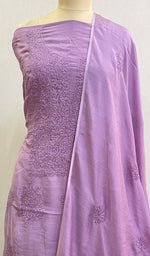 将图像加载到图库查看器中, Women's Lucknowi Handcrafted Muslin Chikankari Suit Material - HONC0163902