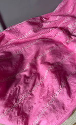 Load image into Gallery viewer, Women's Lakhnavi Handcrafted Linen Cotton Semi -Stitched Anarkali And Dupatta Set - HONC0273157