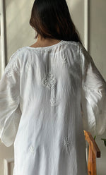 将图像加载到图库查看器中, Women's Lucknowi Handcrafted Muslin Chikankari Kurti - HONC0292591