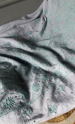 Load image into Gallery viewer, Women's Lakhnavi Handcrafted Maheshwari Mul Chanderi Unstitched Kurta And Dupatta Set - HONC0296495