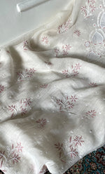 将图像加载到图库查看器中, Women's Lakhnavi Handcrafted Unstitchd Mul Chanderi Kurta And Dupatta Set - HONC0319482