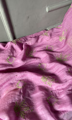 Load image into Gallery viewer, Women's Lakhnavi Handcrafted Mul Chanderi Unstitched Chikankari Full Suit Material - HONC0268520