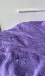 将图像加载到图库查看器中, Women's Lakhnavi Handcrafted Mul Chanderi Unstitched Chikankari Full Suit Material - HONC0328105