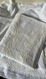 将图像加载到图库查看器中, Women's Lakhnavi Handcrafted Cotton Unstitched Kurta And Dupatta Set - HONC0242200