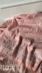 Load image into Gallery viewer, Women's Lakhnavi Handcrafted Mul Chanderi Chikankari Full Suit Material - HONC0334948