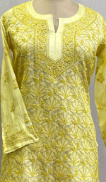 Load image into Gallery viewer, Women's Lakhnavi Handcrafted Silk Chikankari Top - HONC0176218