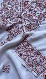 将图像加载到图库查看器中, Women's Lakhnavi Handcrafted Cotton Chikankari Kurti - NC0550430