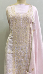 将图像加载到图库查看器中, Women's Lakhnavi Handcrafted Mul Chanderi Kurta And Dupatta Set - HONC0117553
