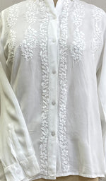 Load image into Gallery viewer, Women's Lakhnavi Handcrafted Modal Cotton Chikankari Top - HONC0196966