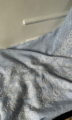 Load image into Gallery viewer, Women's Lakhnavi Handcrafted Maheshwari Mul Chanderi Unstitched Kurta And Dupatta Set - HONC0301245